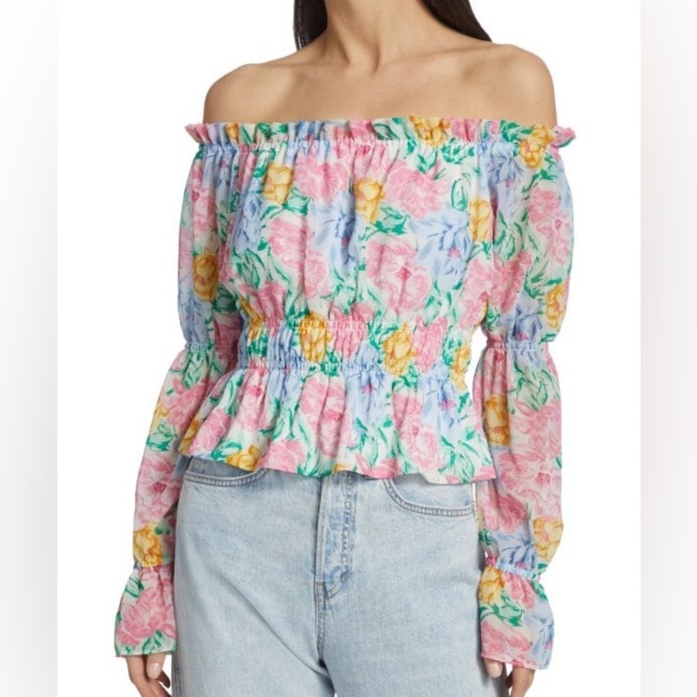 WAYF Off-The-Shoulder Blouse xs